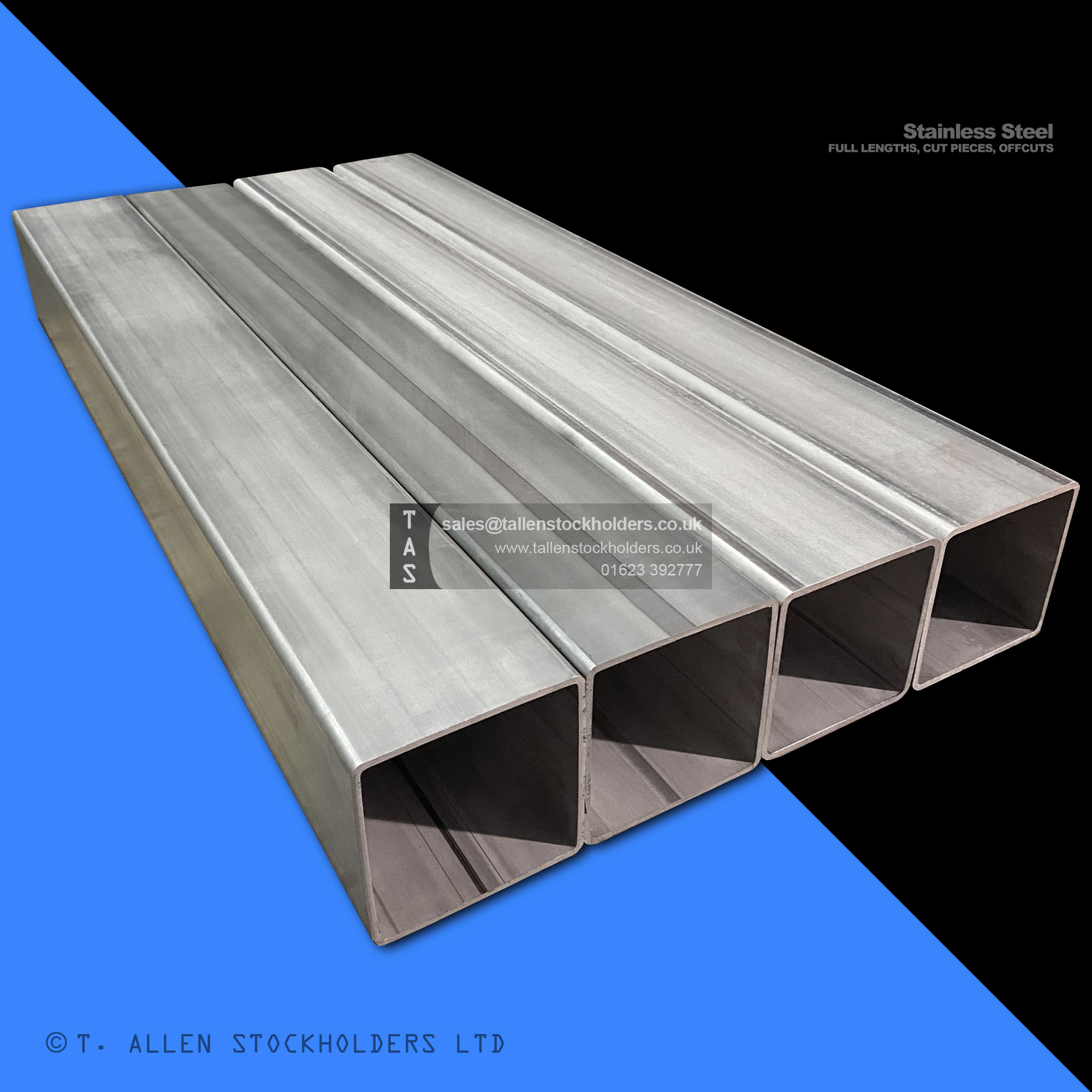 304 & 316 Stainless Steel Square Box Section (SHS) – Industrial Stainless Tubing